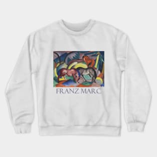 Three Horses by Franz Marc Crewneck Sweatshirt